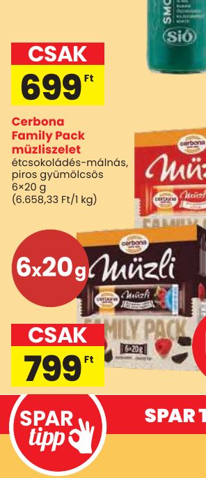 Cerbona Family Pack müzliszelet