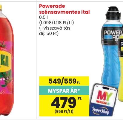 Powerade szénsavmentes ital