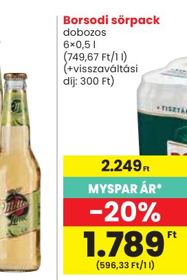 Borsodi sörpack