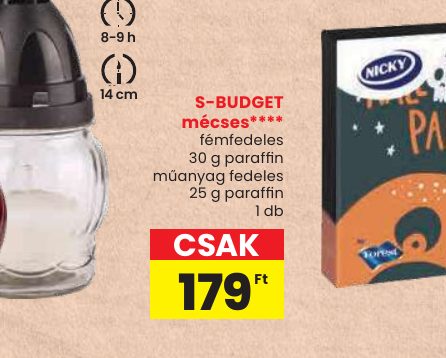 S-BUDGET mécses****