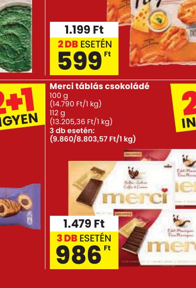 Merci táblás csokoládé