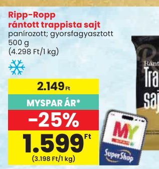 Ripp-Ropp rántott trappista sajt