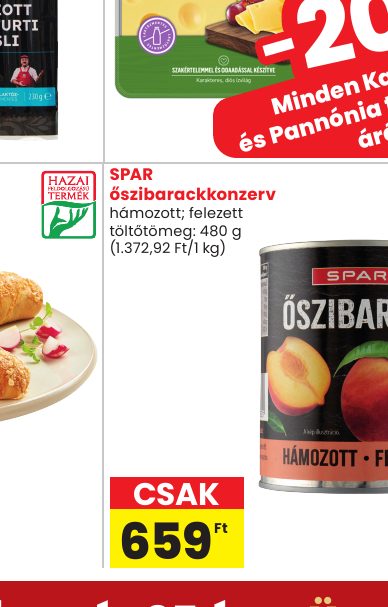 SPAR őszibarackkonzerv