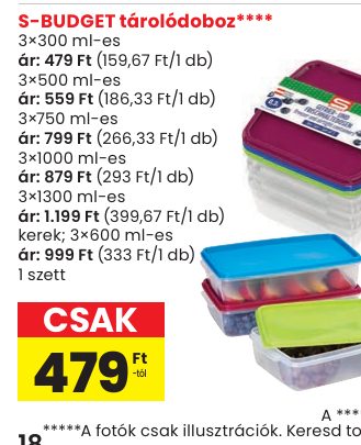S-BUDGET tárolódoboz****