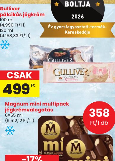 Év gyorsfagyasztott-termék- Kereskedője