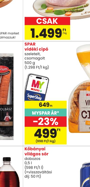 SPAR vidéki cipó