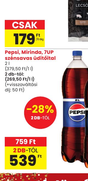 Pepsi, Mirinda, 7UP szénsavas üdítőital
