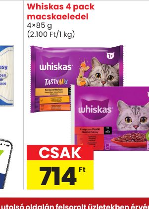 Whiskas 4 pack macskaeledel