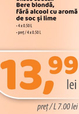 Ursus Cooler Bere Blondă, Fără Alcool Cu Aromă De Soc și Lime