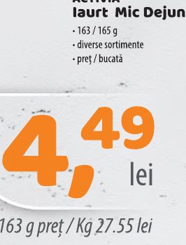 Activia Iaurt Mic Dejun