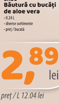 Babu Băutură Cu Bucăți De Aloe Vera