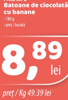 Fine Life Batoane De Ciocolată Cu Banane