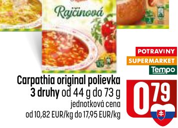 Carpathia original polievka 3 druhy od 44 g do 73 g