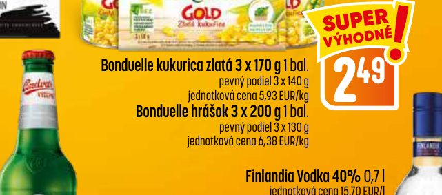 Bonduelle kukurica zlatá 3 x 170 g 1 bal.