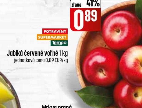 Jablká červené voľné 1 kg