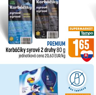 PREMIUM Korbáčiky syrové 2 druhy 80 g