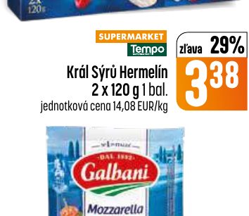Král Sýrů Hermelín 2 x 120 g 1 bal.