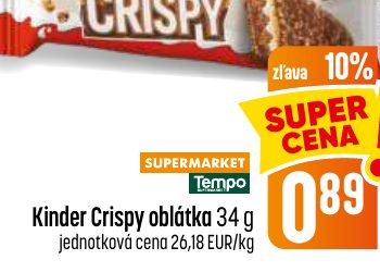 Kinder Crispy oblátka 34 g