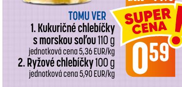 2. Ryžové chlebíčky 100 g