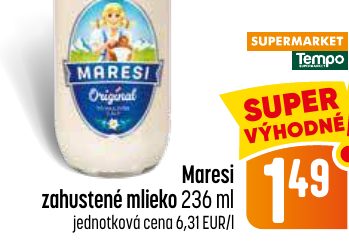 Maresi zahustené mlieko 236 ml