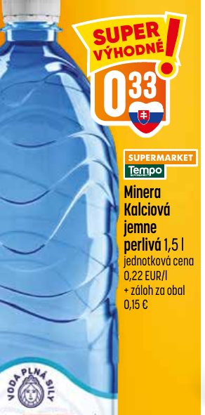 Minera Kalciová jemne perlivá 1,5 l