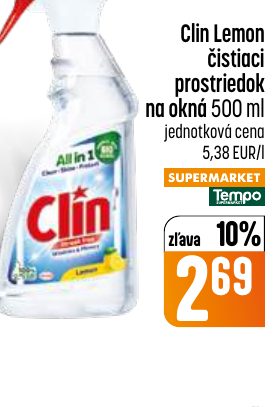 Clin Lemon čistiaci prostriedok na okná 500 ml