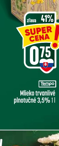 Mlieko trvanlivé plnotučné 3,5% 1 l