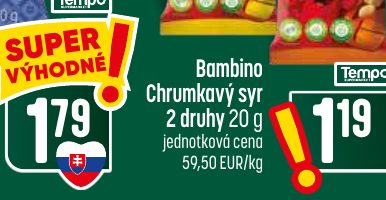 Bambino Chrumkavý syr 2 druhy 20 g