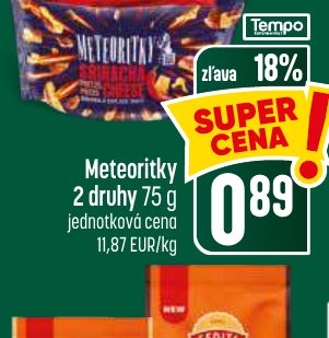 Meteoritky 2 druhy 75 g