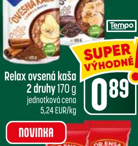Relax ovsená kaša 2 druhy 170 g