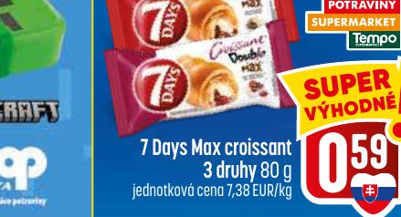 7 Days Max croissant 3 druhy 80 g