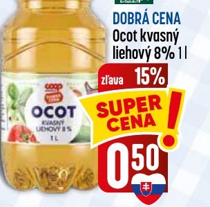 DOBRÁ CENA Ocot kvasný liehový 8% 1 l