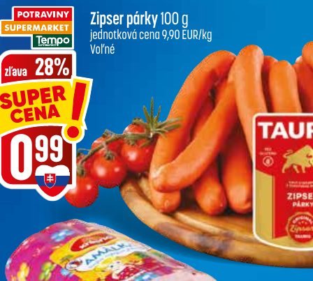Zipser párky 100 g