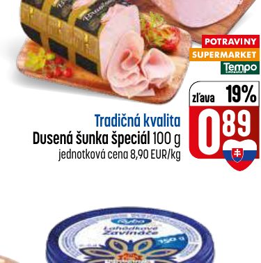 Tradičná kvalita Dusená šunka špeciál 100 g