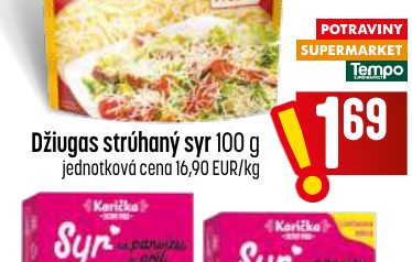 Džiugas strúhaný syr 100 g