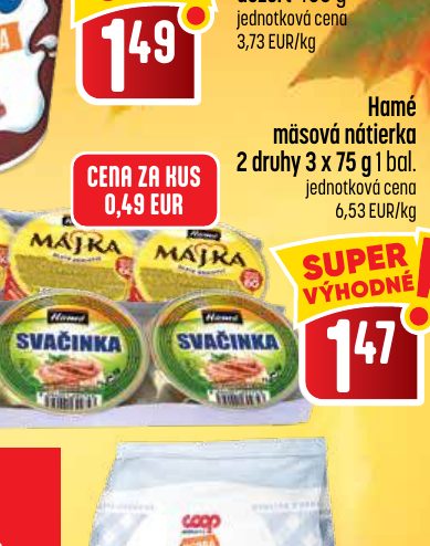 CENA ZA KUS 0,49 EUR