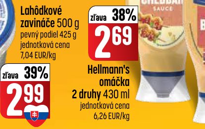 Hellmann's omáčka 2 druhy 430 ml