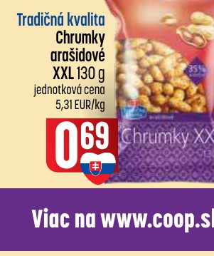 Tradičná kvalita Chrumky arašidové XXL 130 g