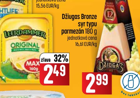 Džiugas Bronze syr typu parmezán 180 g