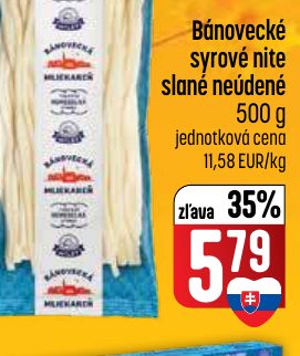 Bánovecké syrové nite slané neúdené 500 g