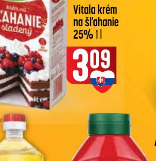 Vitala krém na šľahanie 25% 1 l