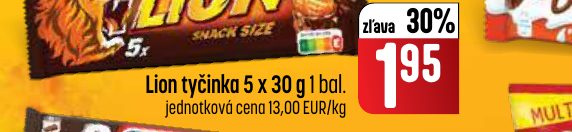 Lion tyčinka 5 x 30 g 1 bal.