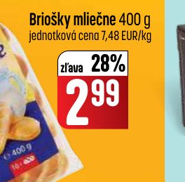 Briošky mliečne 400 g