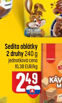 Sedita oblátky 2 druhy 240 g