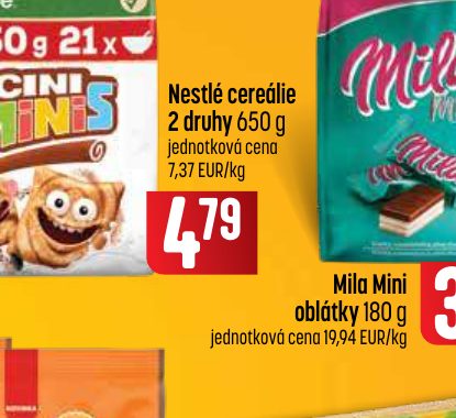 Nestlé cereálie 2 druhy 650 g