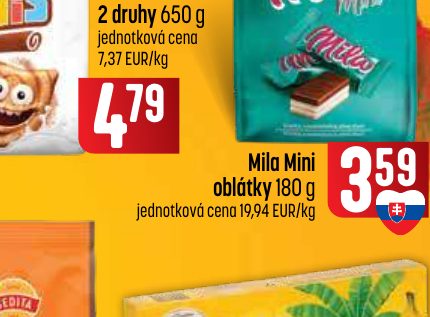 Mila Mini oblátky 180 g