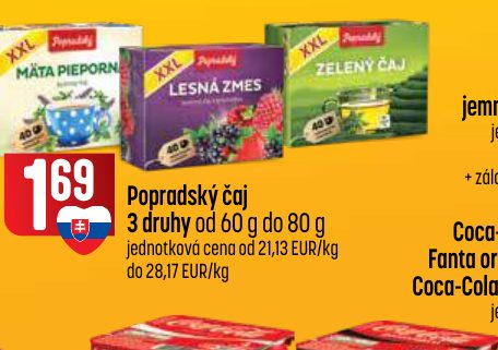 Popradský čaj 3 druhy od 60 g do 80 g