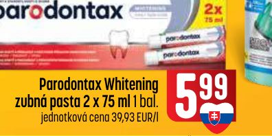 Parodontax Whitening zubná pasta 2 x 75 ml 1 bal.