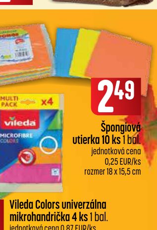 Špongiová utierka 10 ks 1 bal.