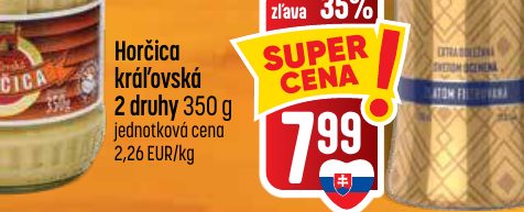 Horčica kráľovská 2 druhy 350 g